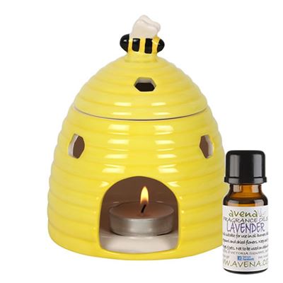 Beehive Oil Burner Yellow With FREE 10ml Lavender Fragrance Oil
